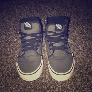 Gray Vans high tops